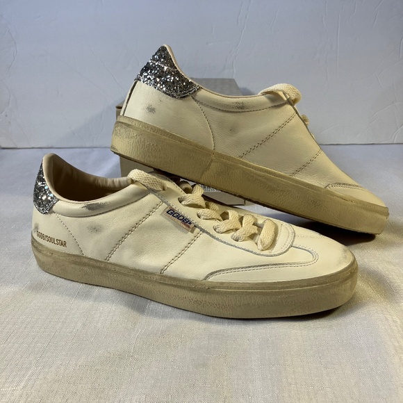 NIB! Golden Goose Limited Edition Soul Star Glitter Heel Sneakers, Size 40 - Picture 4 of 14